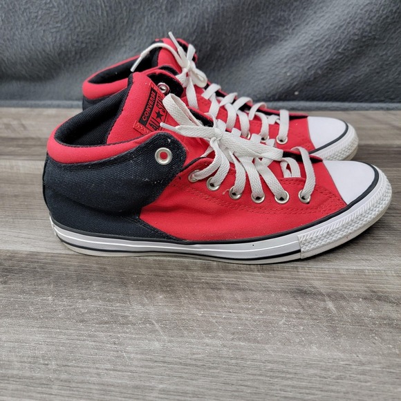 Converse Chuck Taylor All Star Shoes Mens Size 9 Red Black Mid Top 169110F - Picture 3 of 8